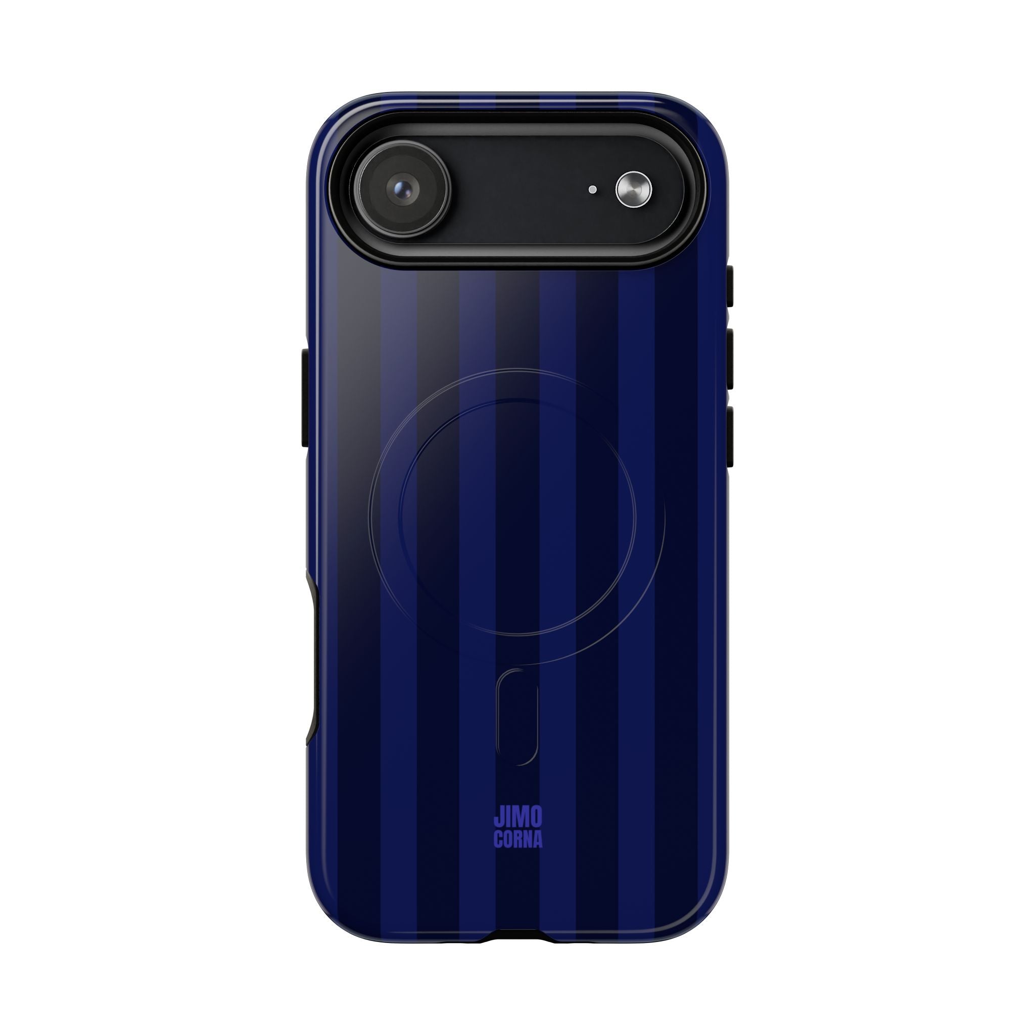 Bold Stripes MagSafe iPhone Case | Navy Blue