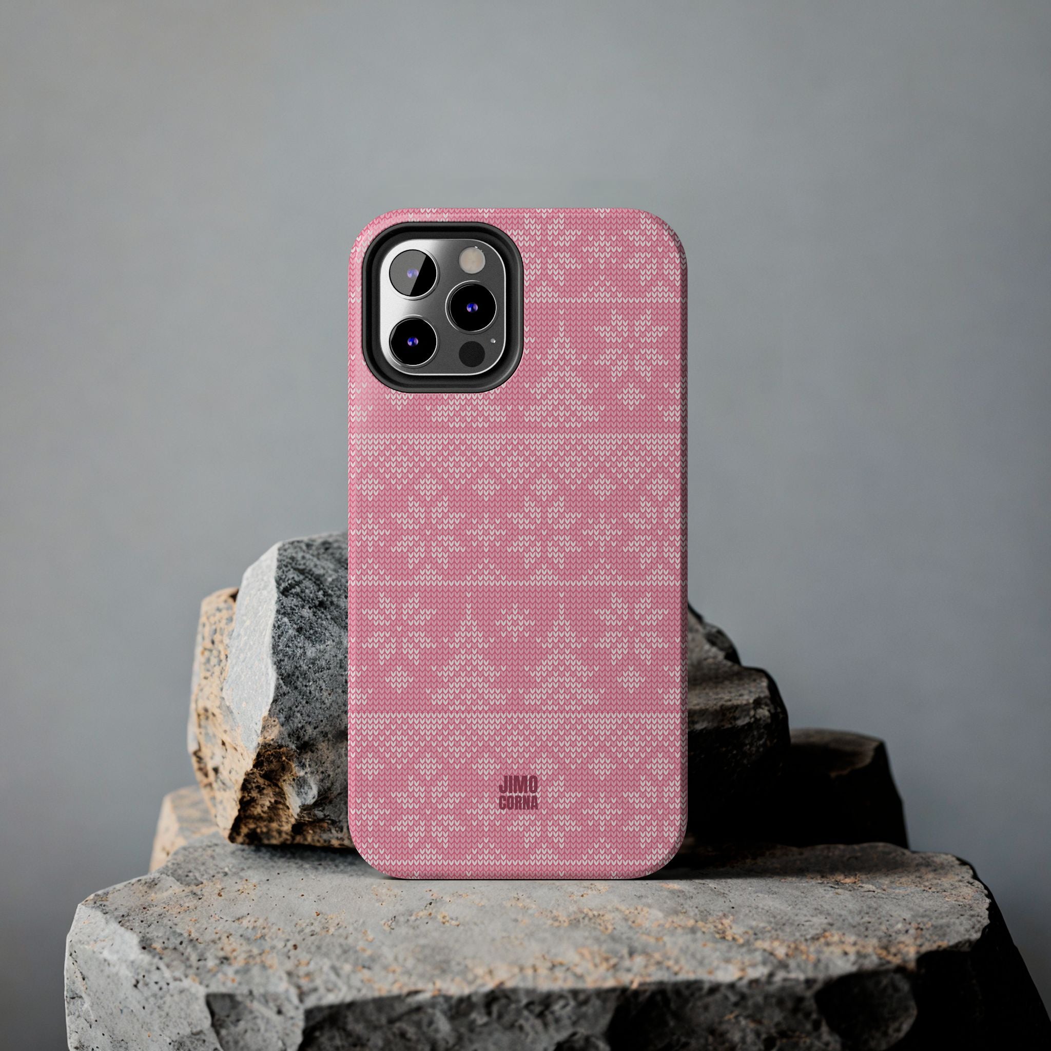Holiday Knit | Pink iPhone Case