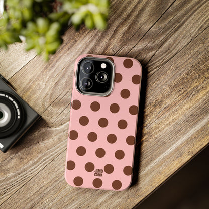 Big Polka Dot | Pink and Brown