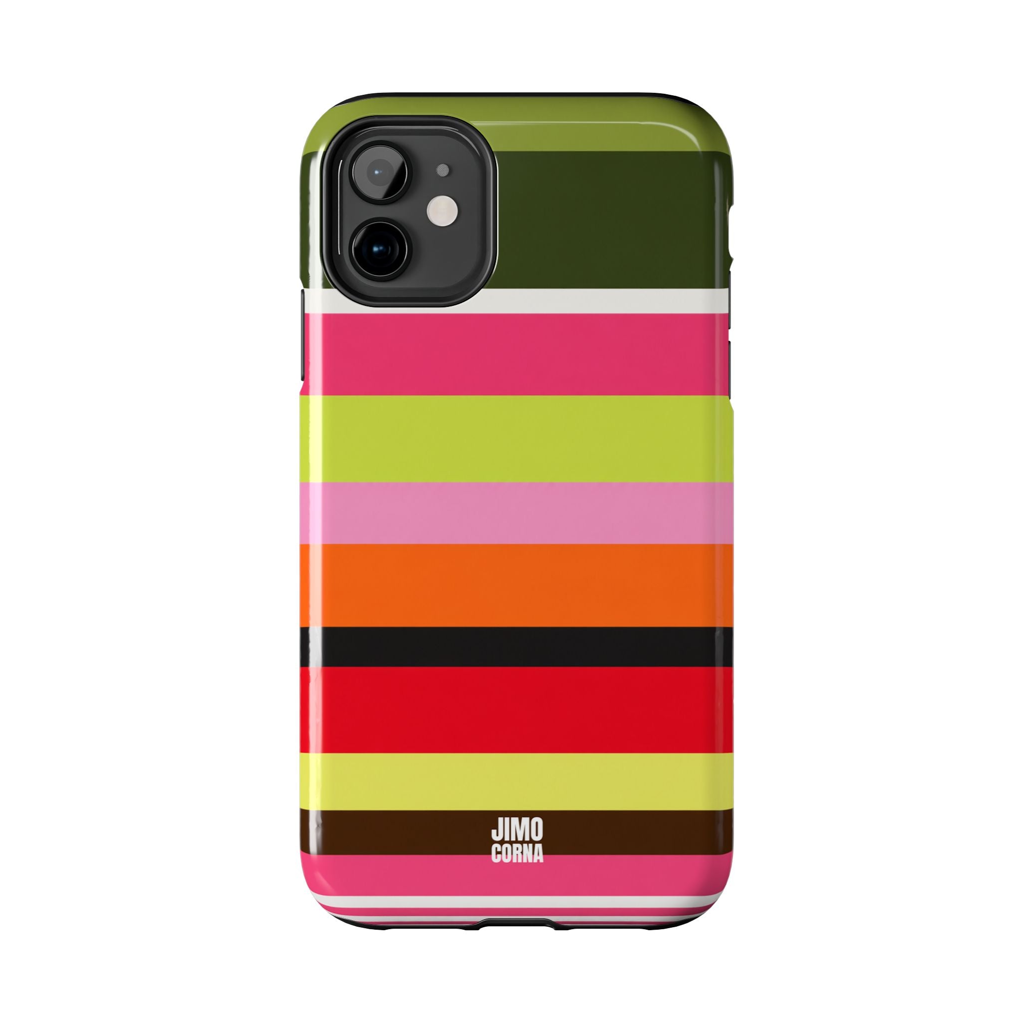 Berry Citrus Stripe iPhone Case