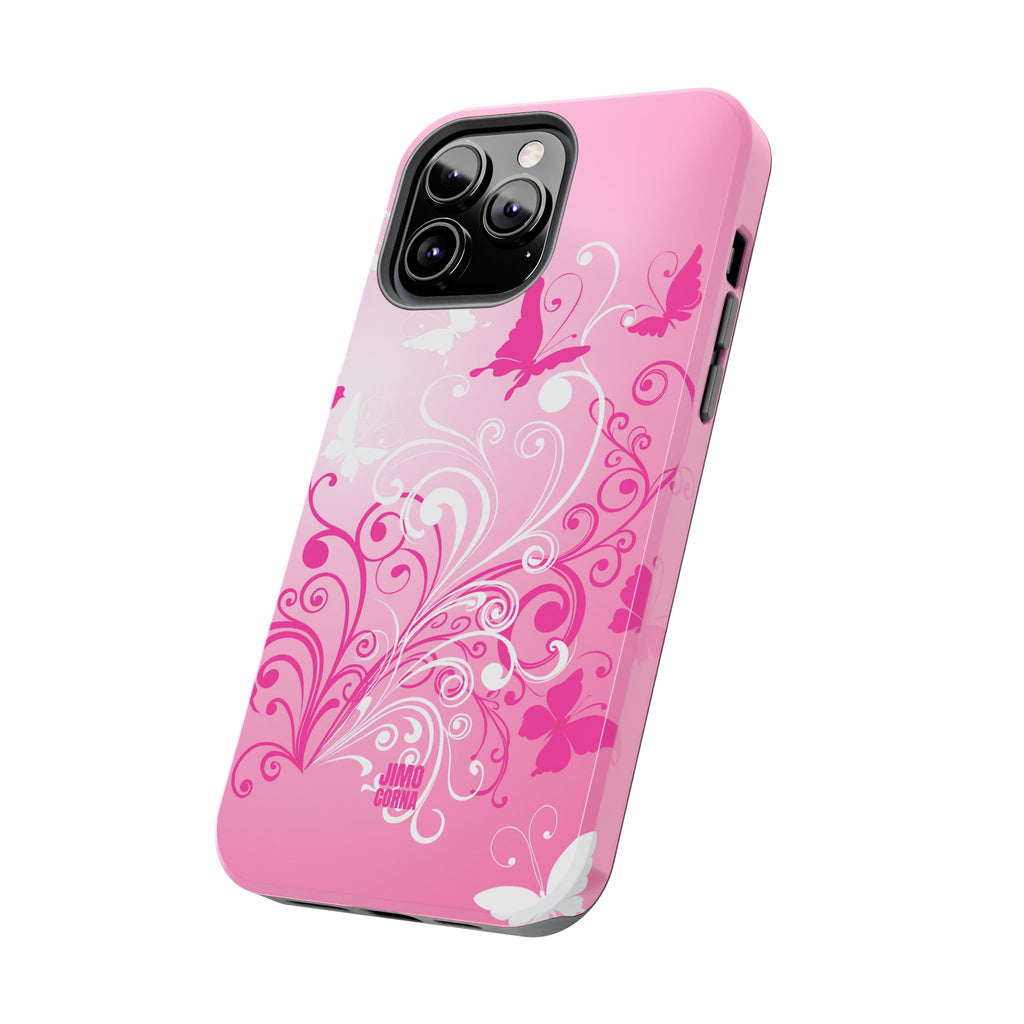 Pink Flutter Garden iPhone Case