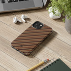Angelina Stripes | Brown - iPhone Case