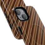 Angelina Stripes | Brown - MagSafe iPhone Case
