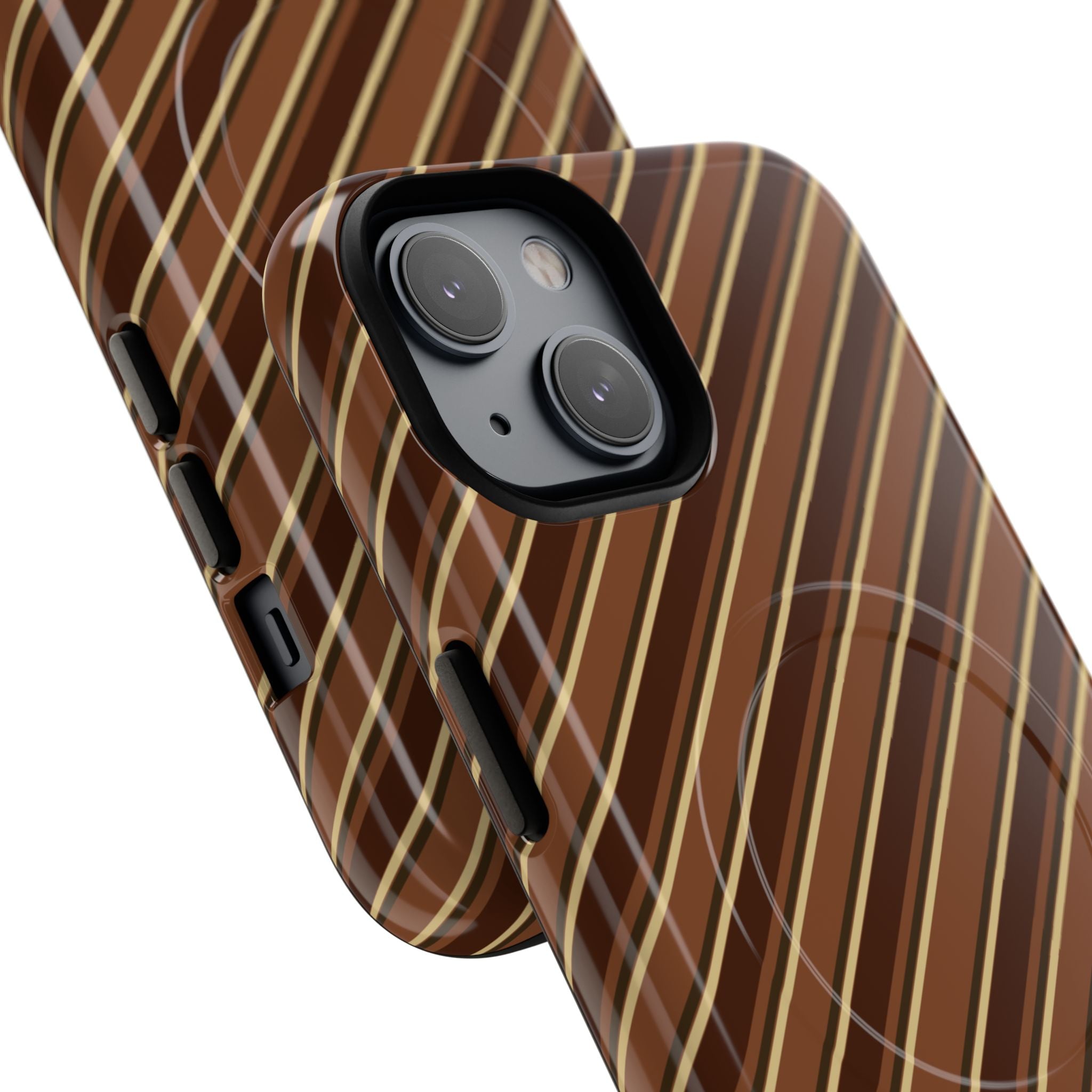 Angelina Stripes | Brown - MagSafe iPhone Case