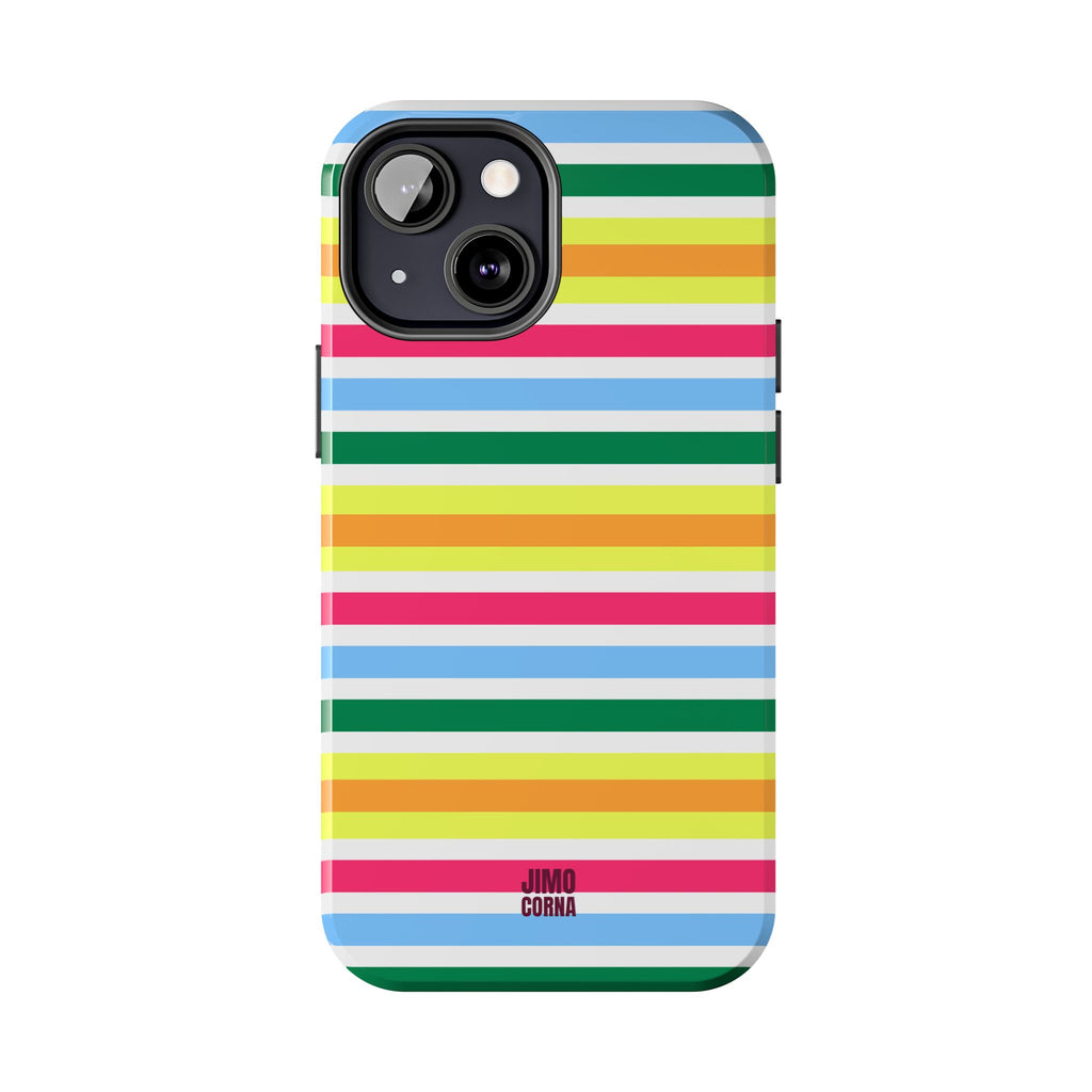 Rainbow Sorbet Stripe iPhone Case