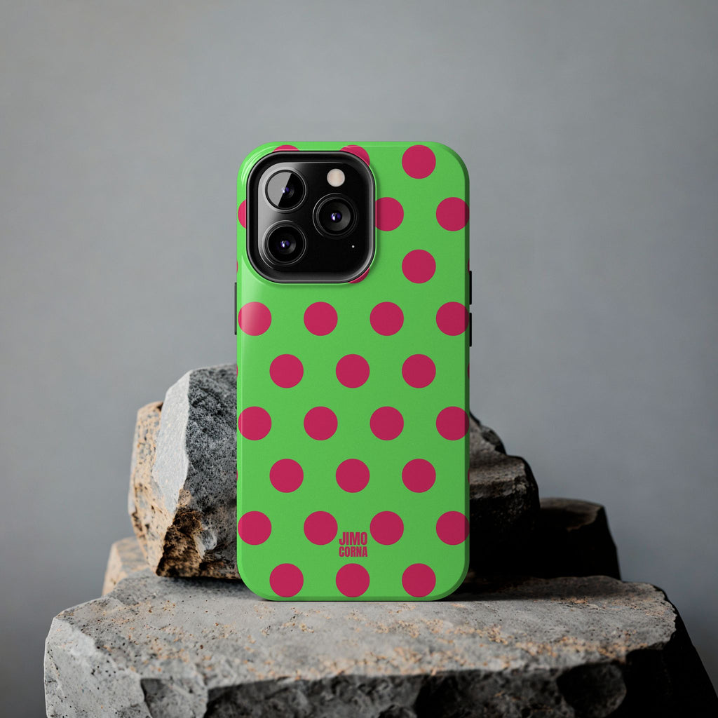 Big Polka Dot | Green and Pink