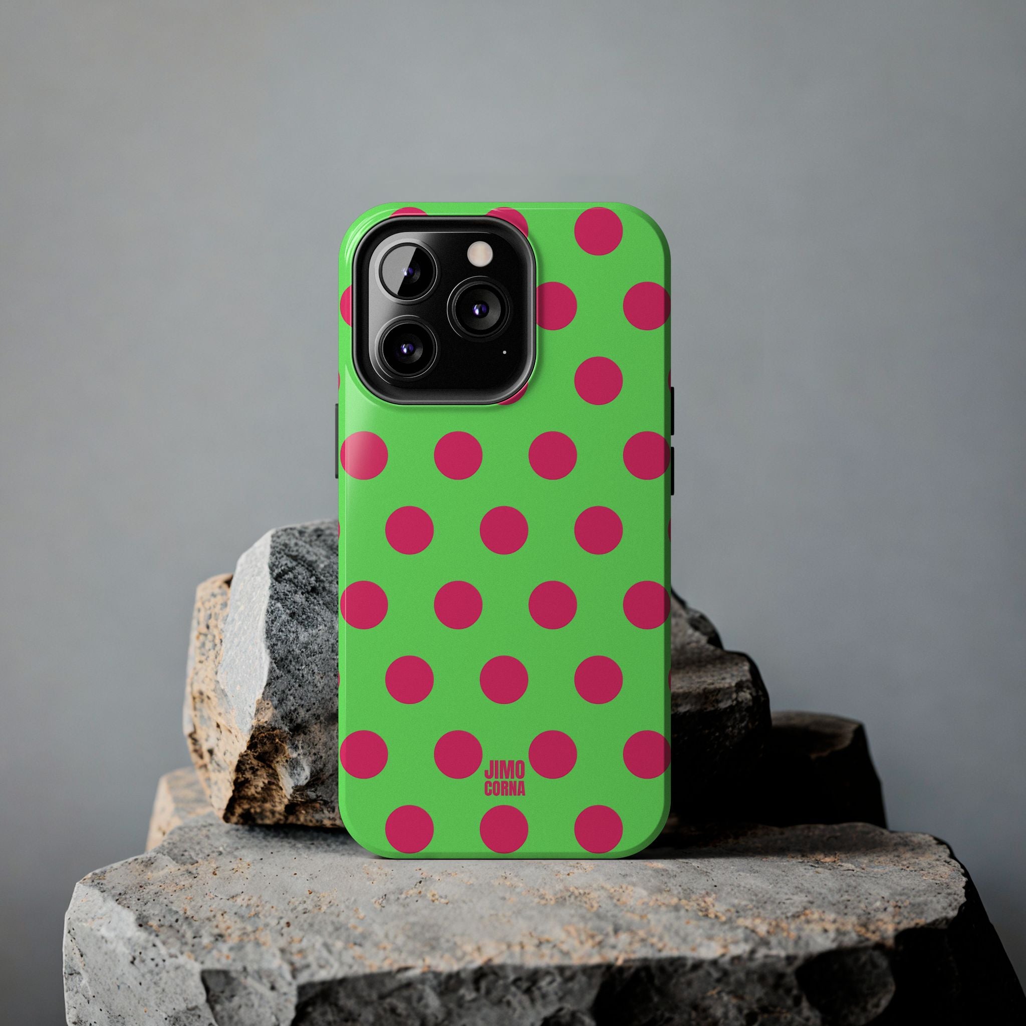 Big Polka Dot | Green and Pink