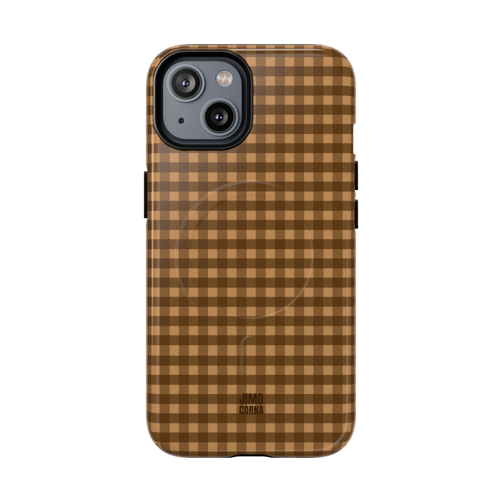 Farm Gingham MagSafe iPhone Case | Brown