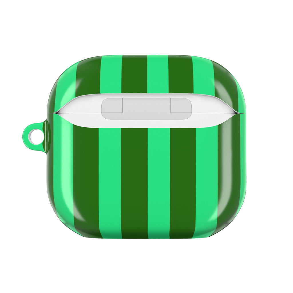 Bold Stripes AirPods Case | Olive Green