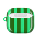 Bold Stripes AirPods Case | Olive Green