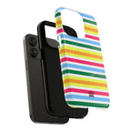 Rainbow Sorbet Stripe MagSafe iPhone Case