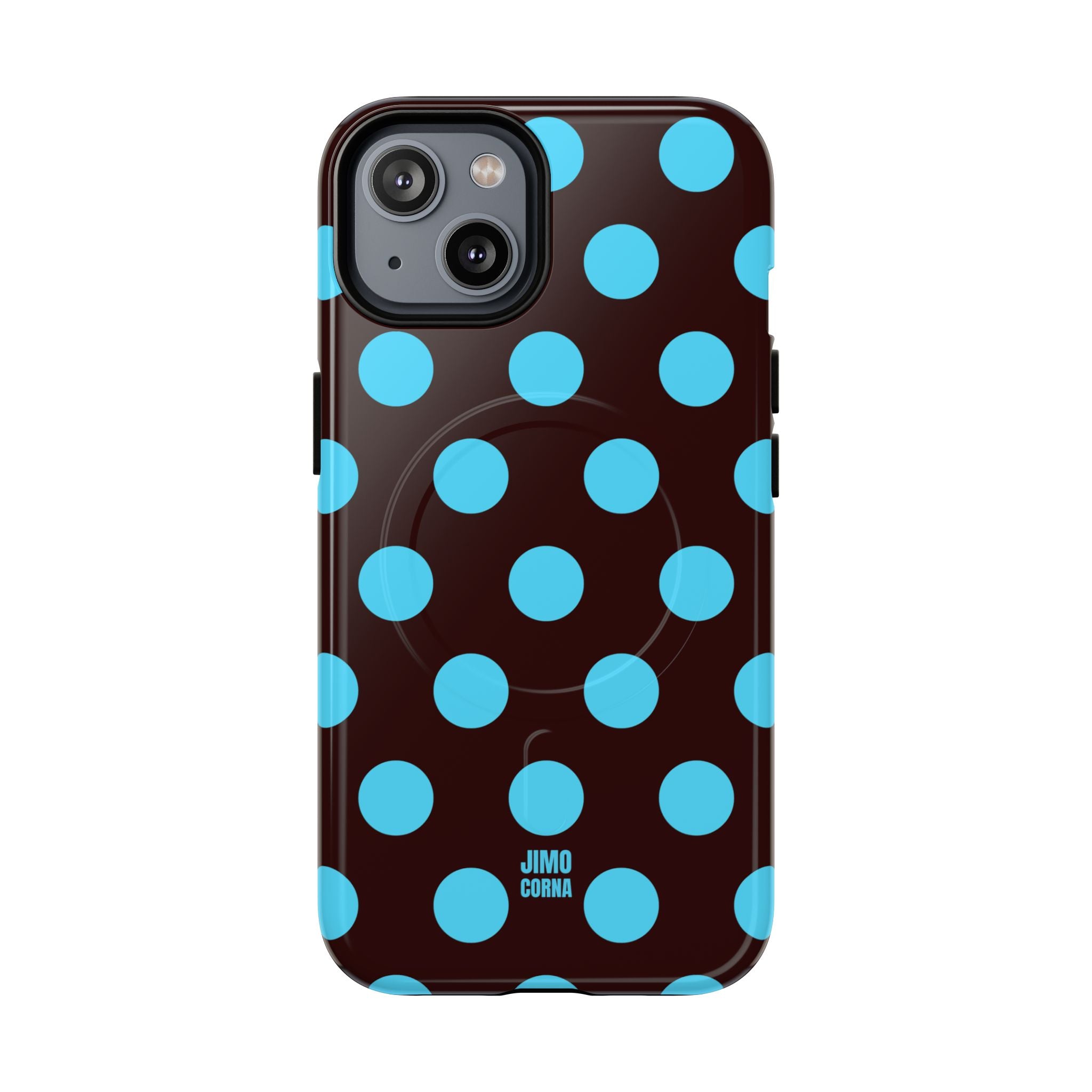 Big Polka Dot | Brown and Blue