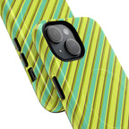 Angelina Stripes | Green - MagSafe iPhone Case