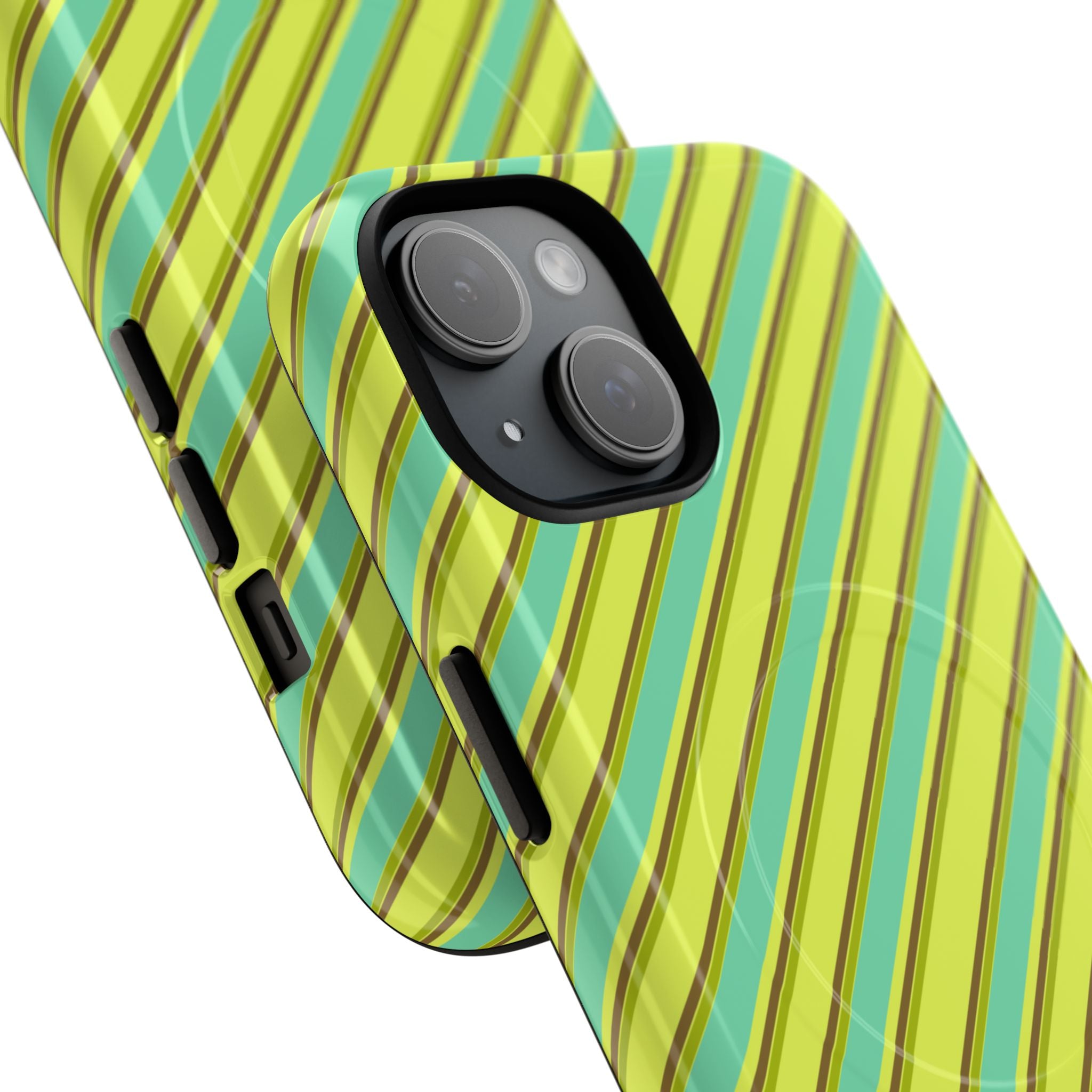 Angelina Stripes | Green - MagSafe iPhone Case