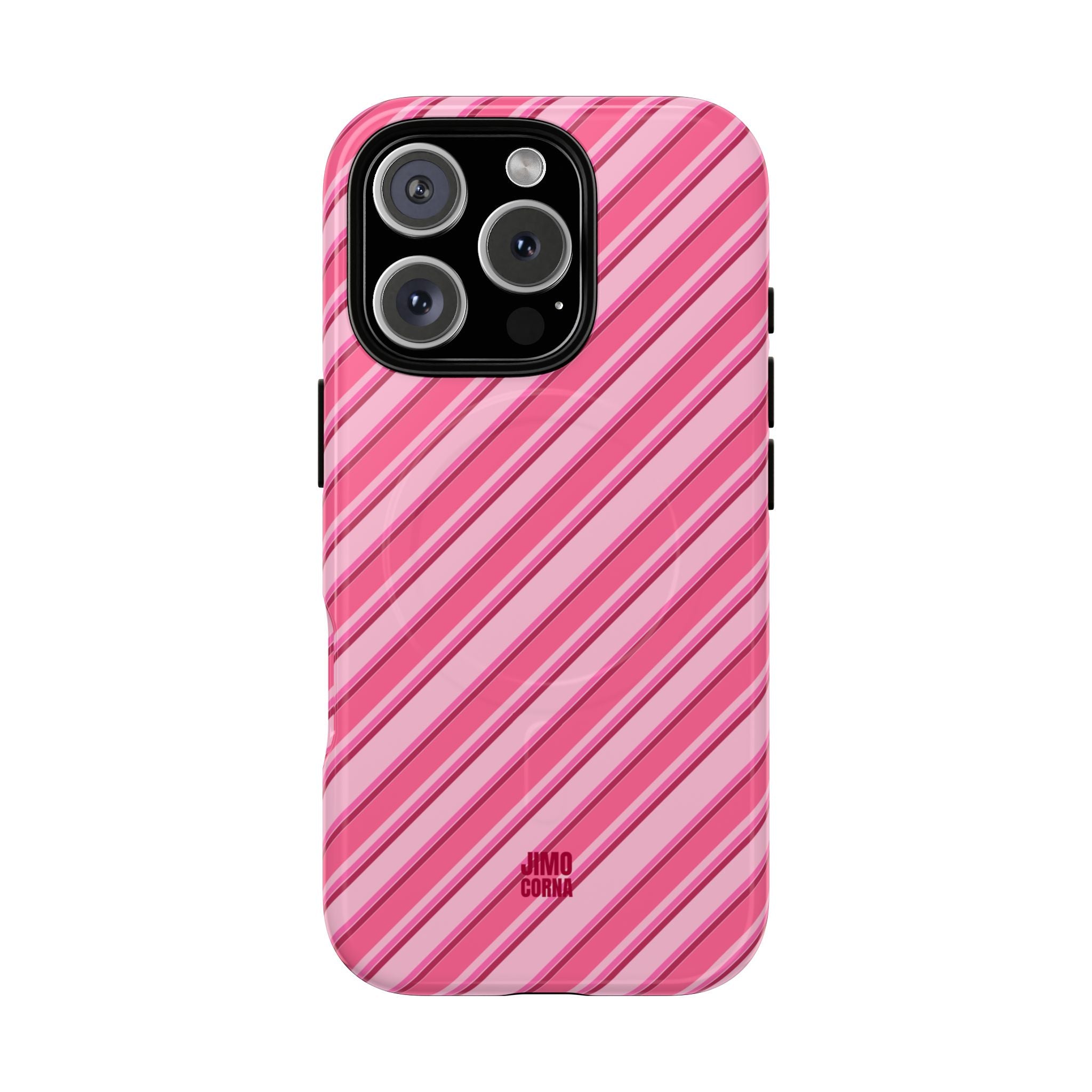 Angelina Stripes | Hot Pink - MagSafe iPhone Case