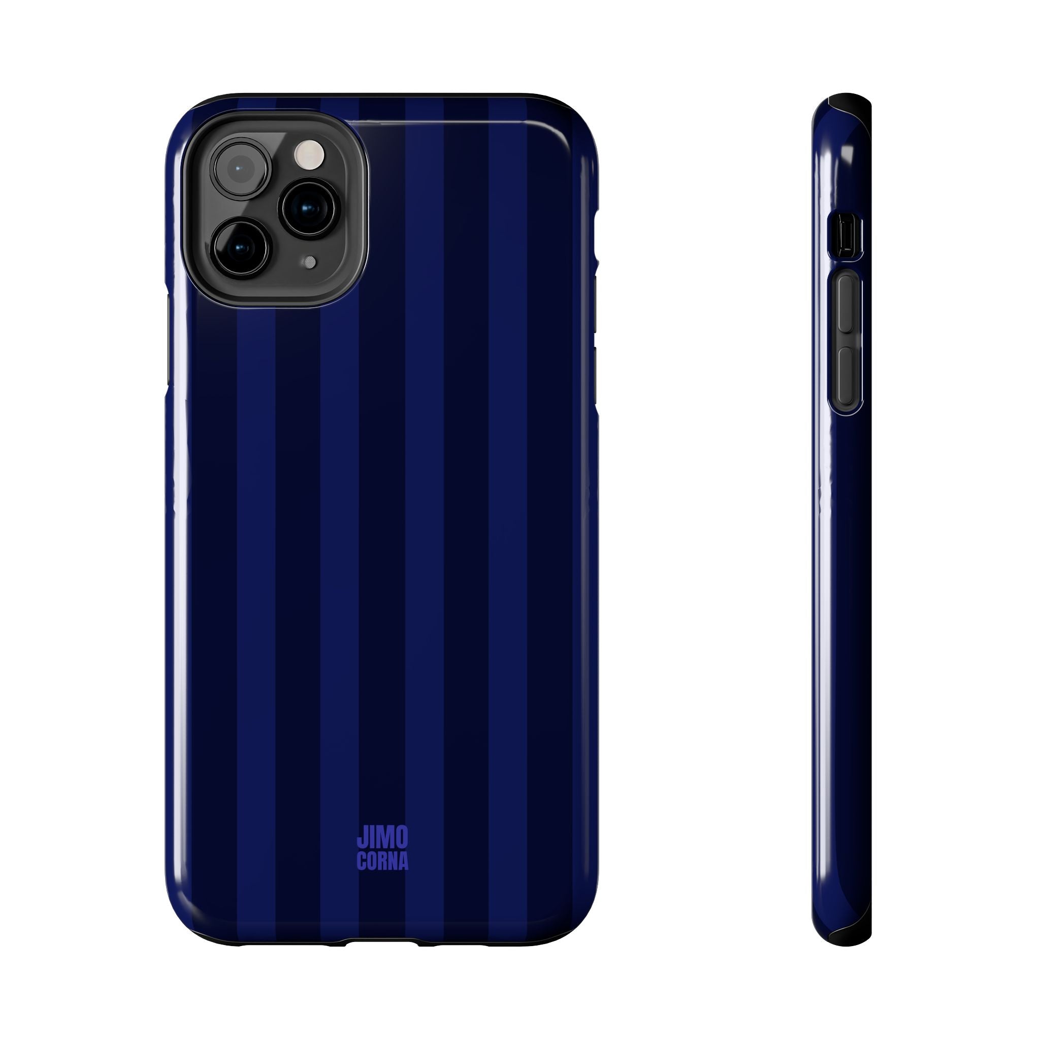 Bold Stripes iPhone Case | Navy Blue