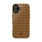 Farm Gingham MagSafe iPhone Case | Brown