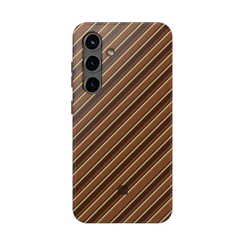 Angelina Stripes | Brown - Samsung Galaxy Case