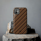 Angelina Stripes | Brown - iPhone Case