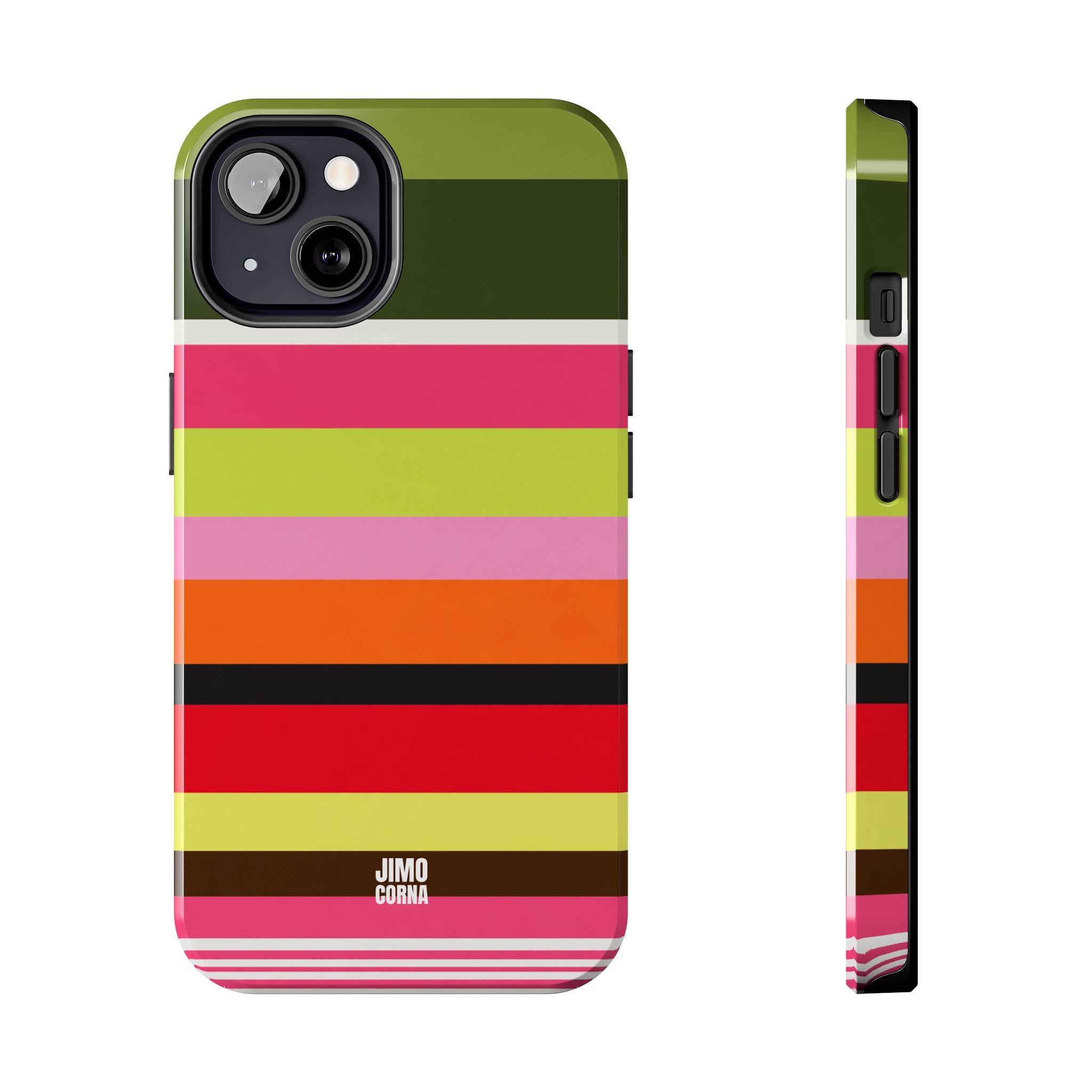 Berry Citrus Stripe iPhone Case
