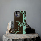 Y2K Floral iPhone Case | Brown and Mint