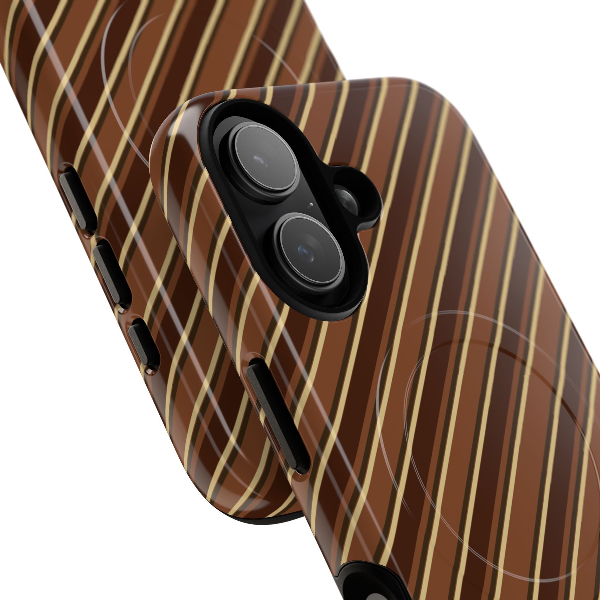 Angelina Stripes | Brown - MagSafe iPhone Case