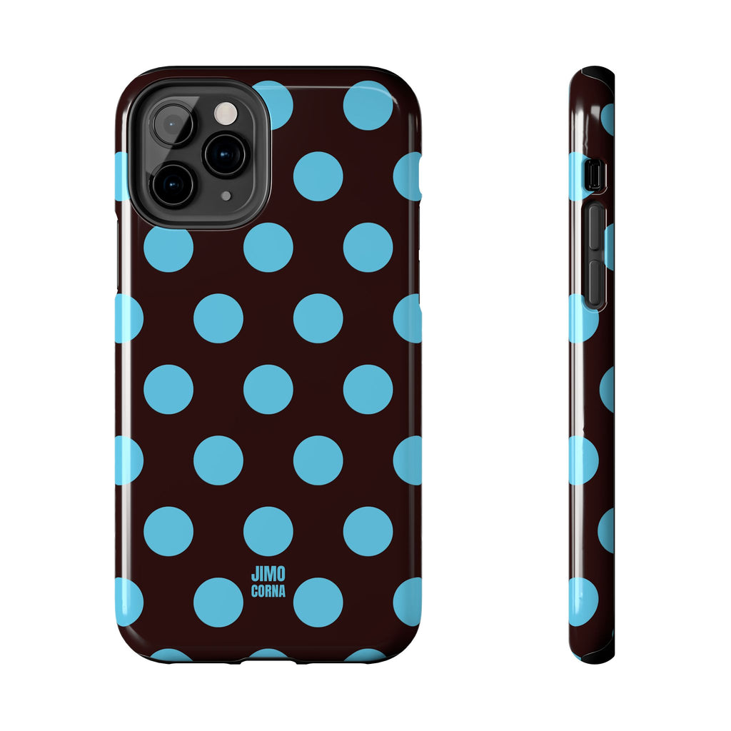 Big Polka Dot | Brown and Blue