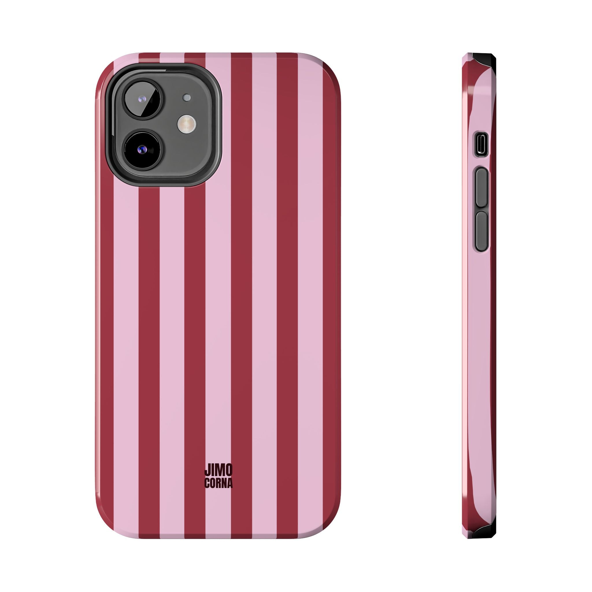 Bold Stripes iPhone Case | Pink and Red