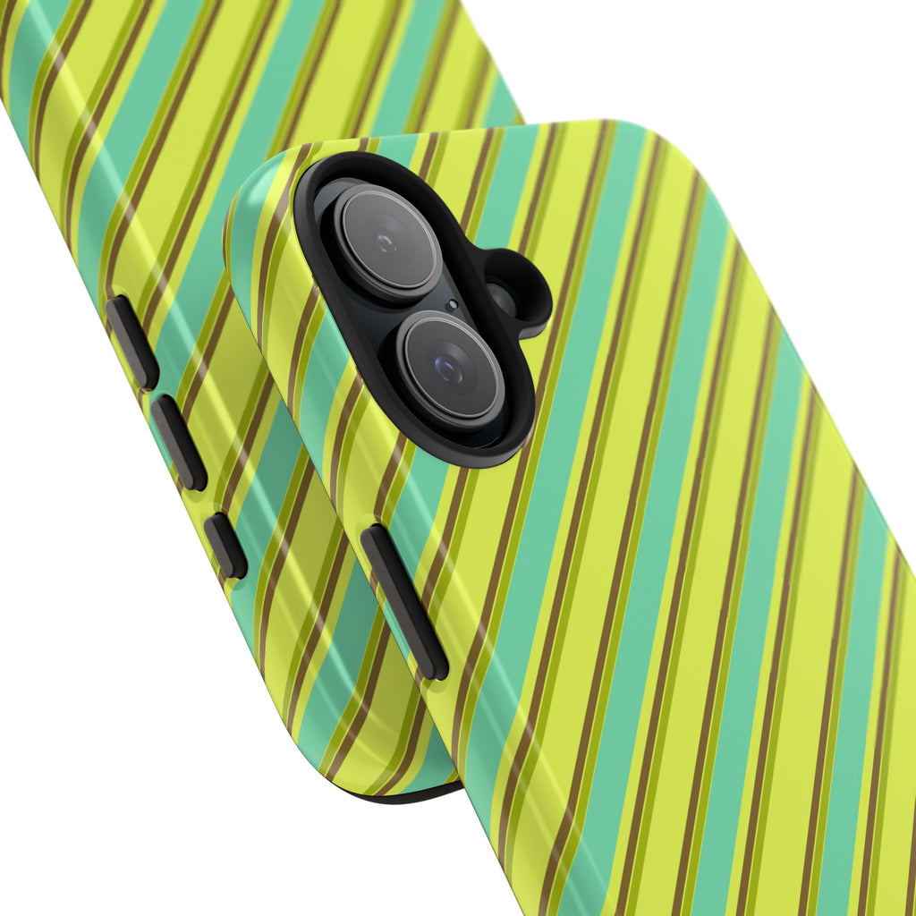 Angelina Stripes | Green - iPhone Case