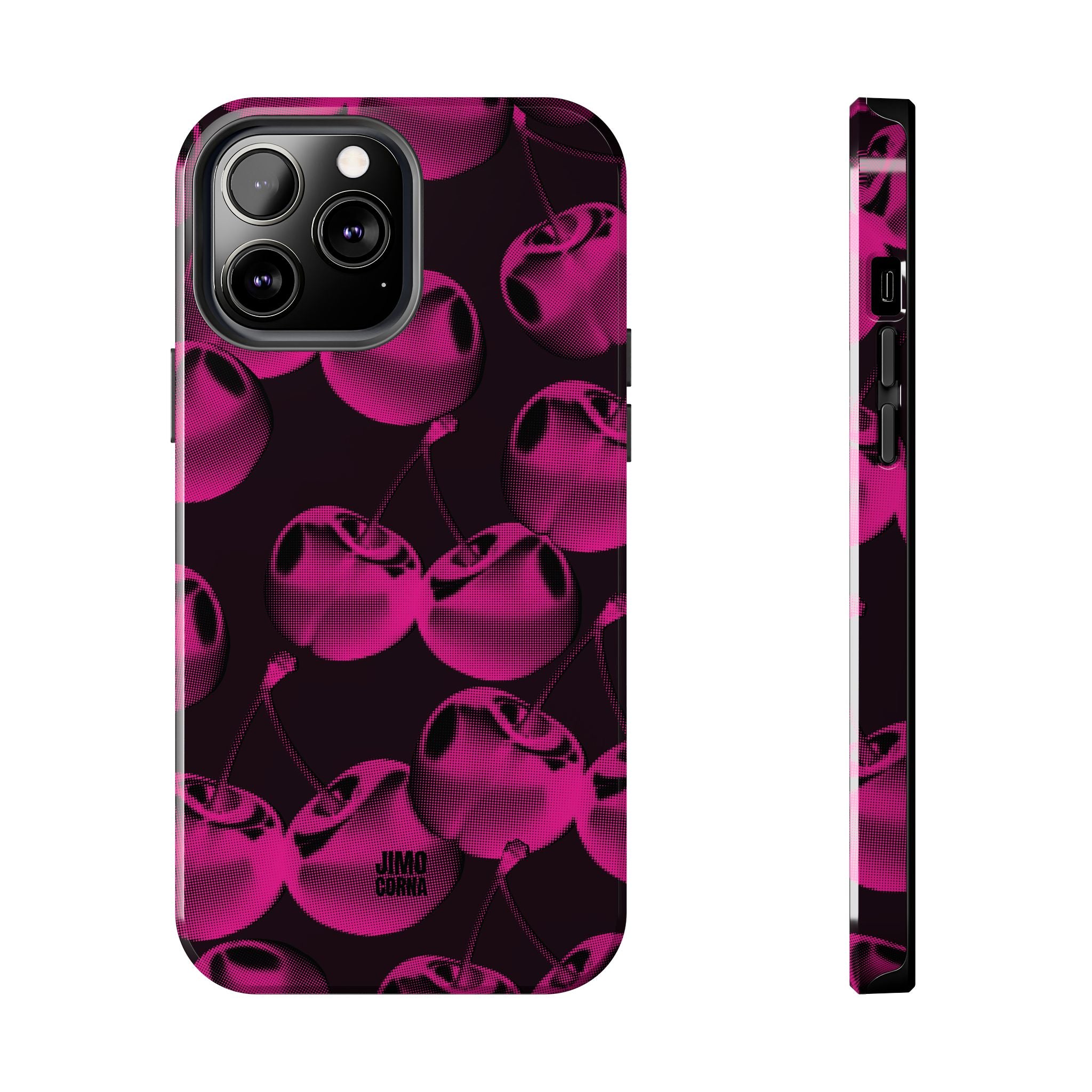 Hot Pink Retro Cherries