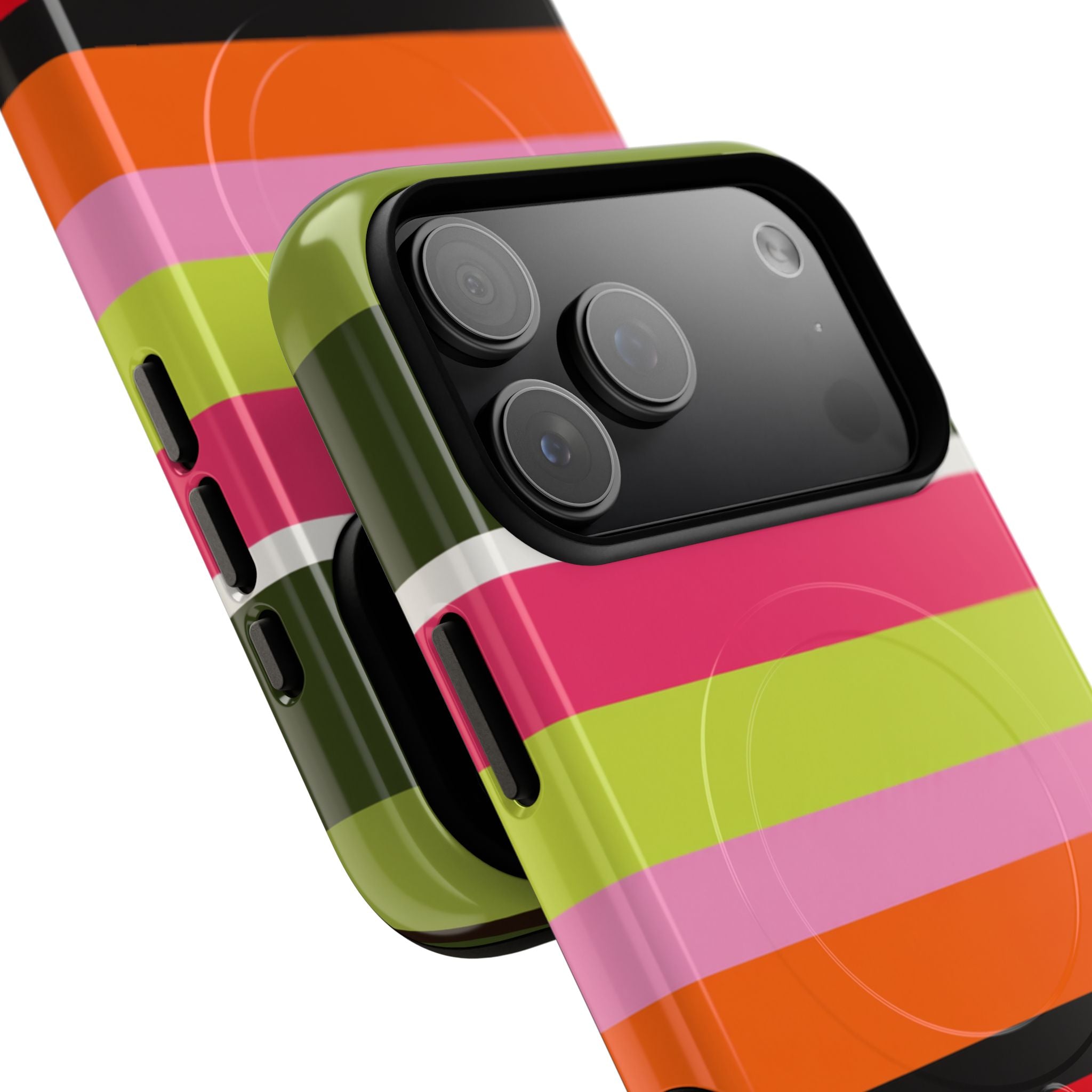 Berry Citrus Stripe MagSafe iPhone Case