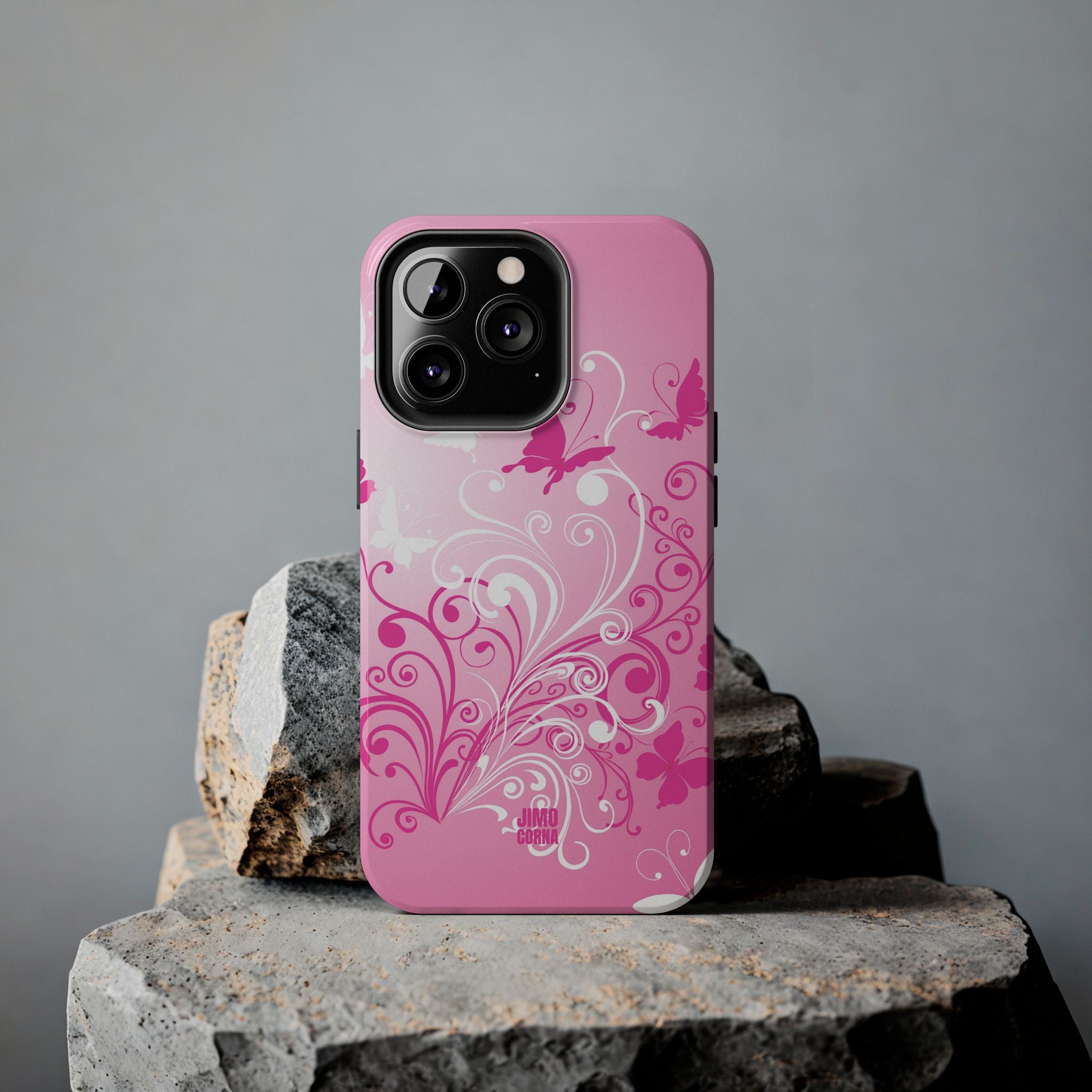 Pink Flutter Garden iPhone Case