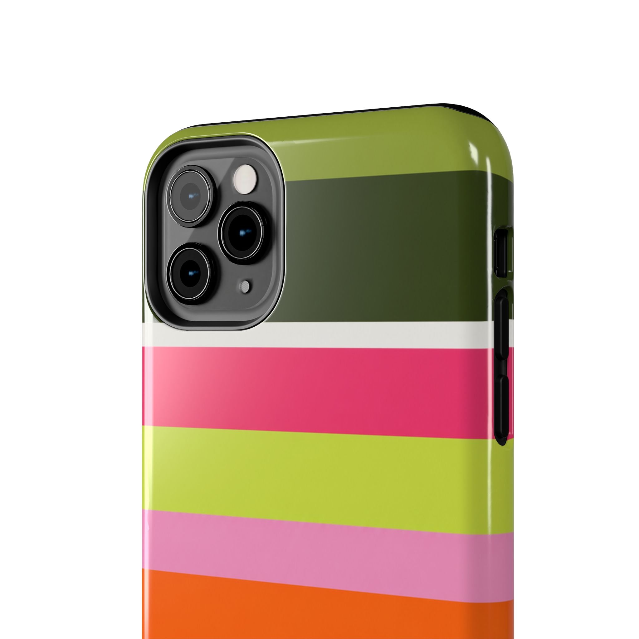 Berry Citrus Stripe iPhone Case