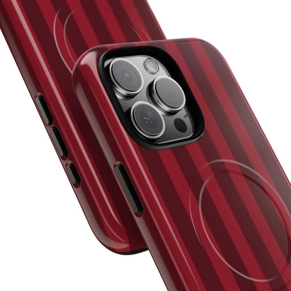Bold Stripes MagSafe iPhone Case | Cherry