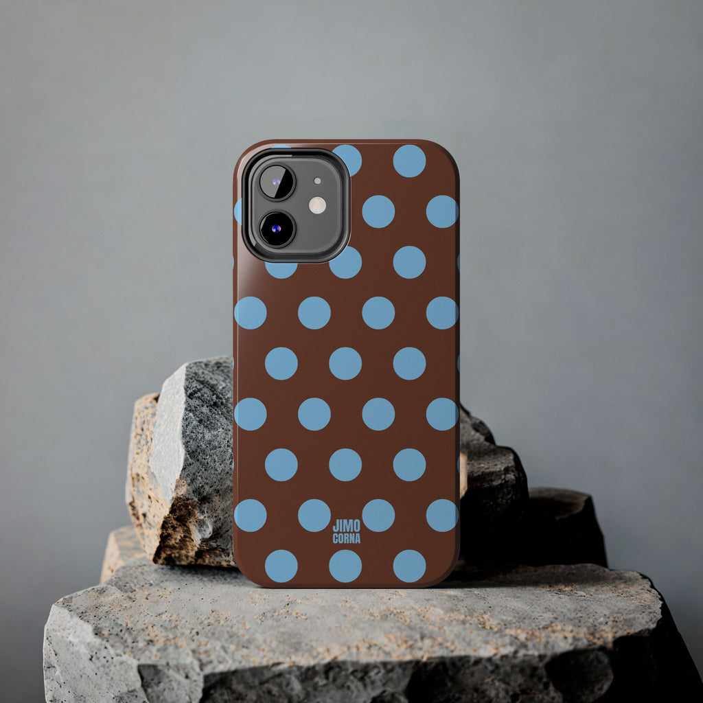 Big Polka Dot | Brown and Blue