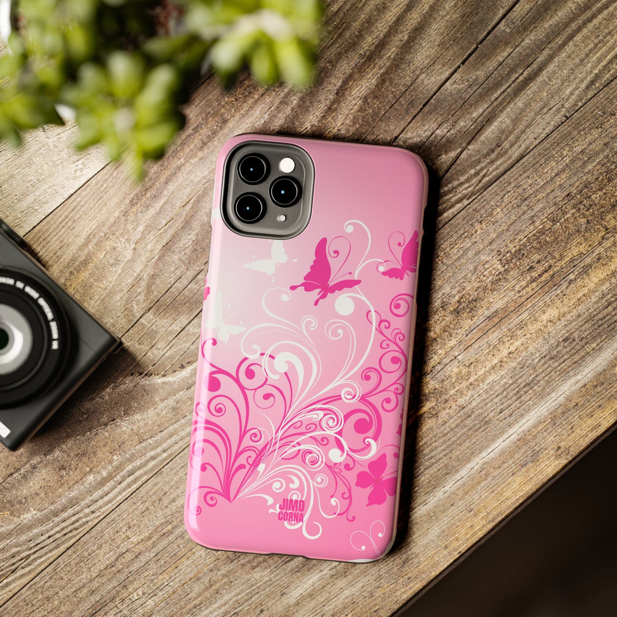 Pink Flutter Garden iPhone Case