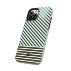 Asymmetrical Lines iPhone Case | Blue and Brown