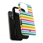 Rainbow Sorbet Stripe MagSafe iPhone Case