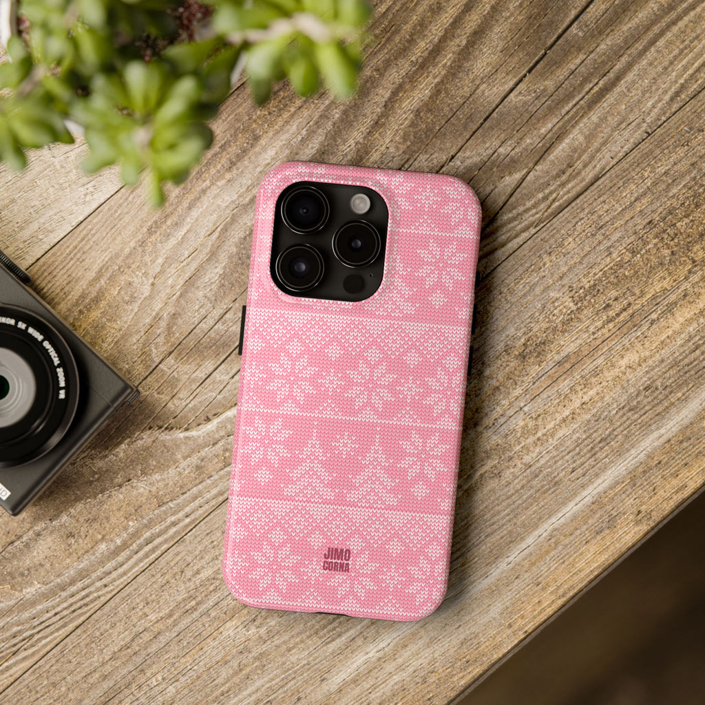 Holiday Knit | Pink iPhone Case