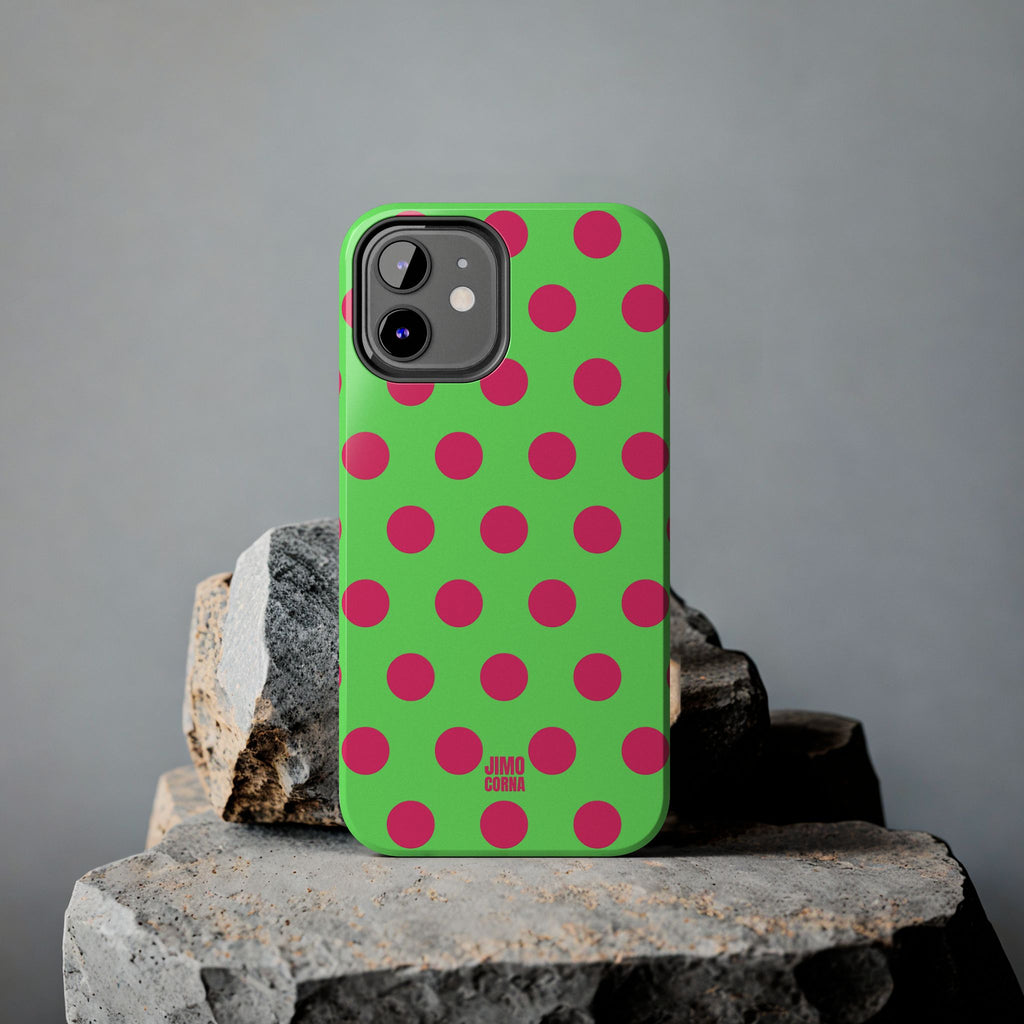 Big Polka Dot | Green and Pink