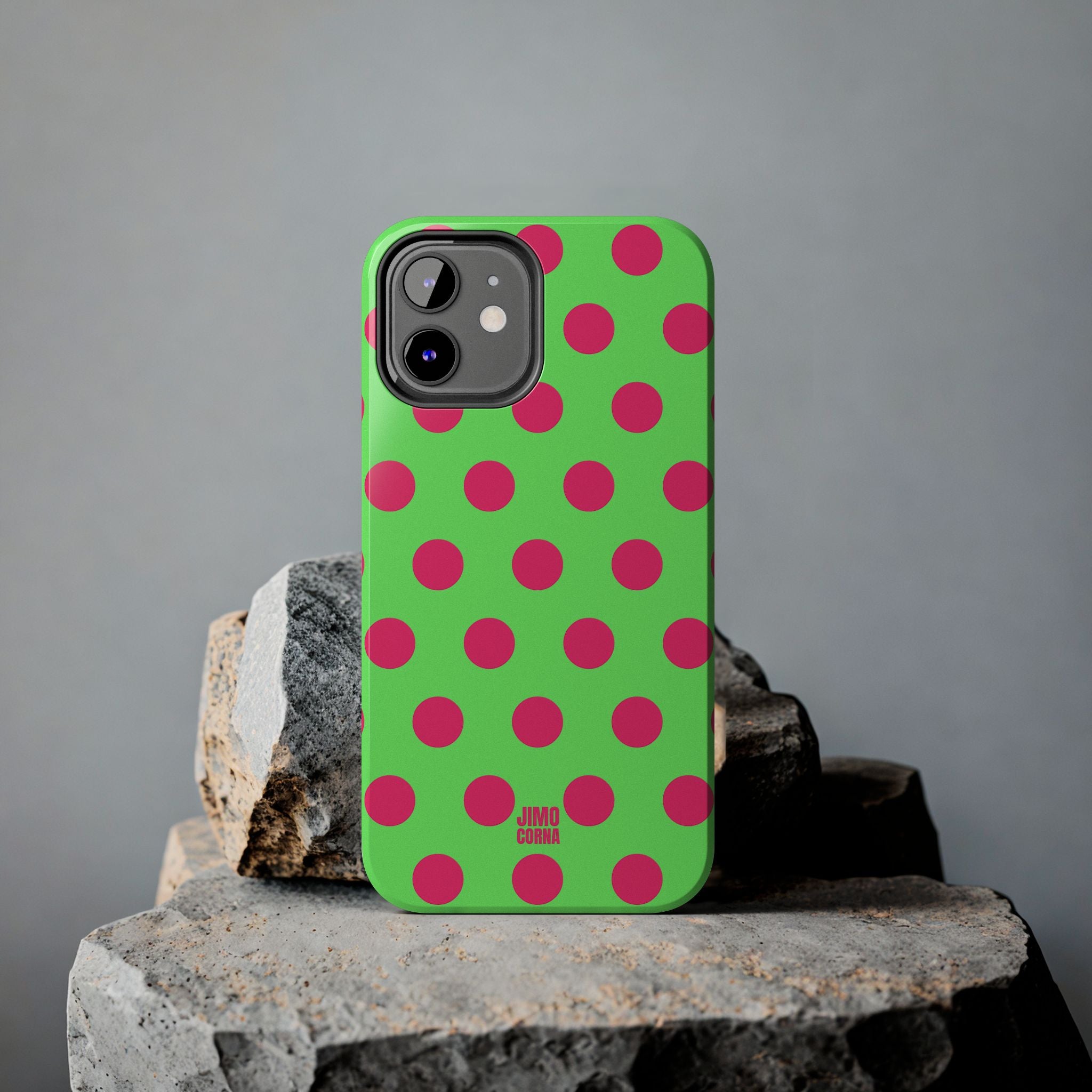 Big Polka Dot | Green and Pink