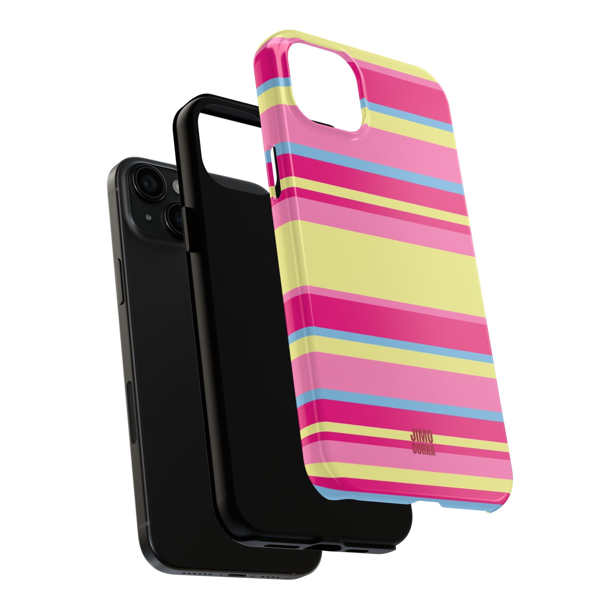 Lemonberry Stripe iPhone Case
