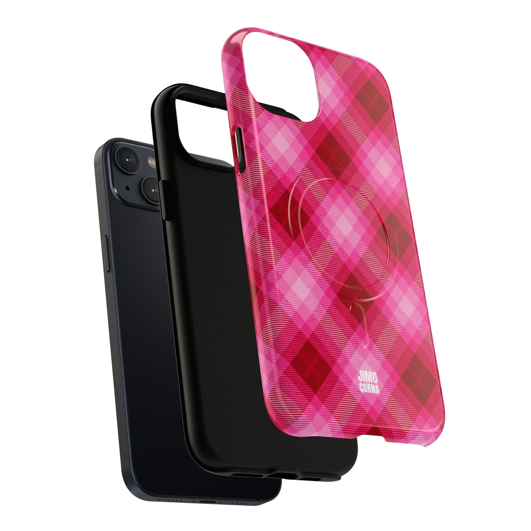Pink Picnic Plaid MagSafe iPhone Case