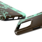 Y2K Floral iPhone Case | Brown and Mint