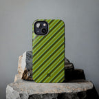 Angelina Stripes | Olive - iPhone Case