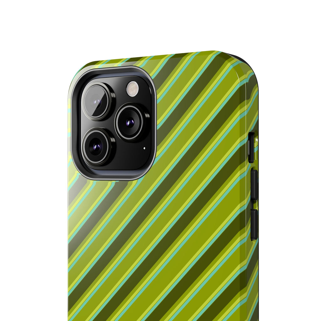 Angelina Stripes | Olive - iPhone Case