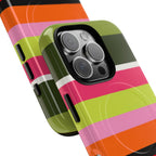 Berry Citrus Stripe MagSafe iPhone Case