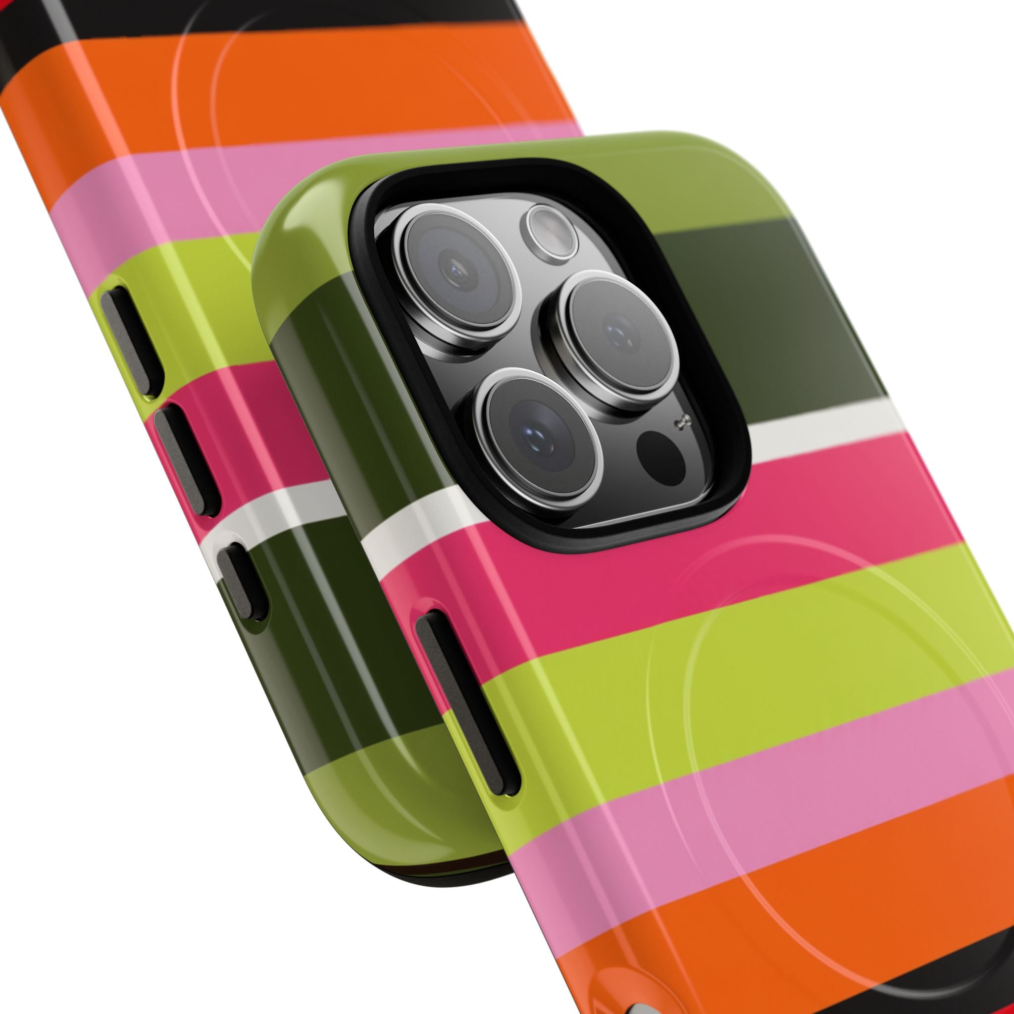 Berry Citrus Stripe MagSafe iPhone Case