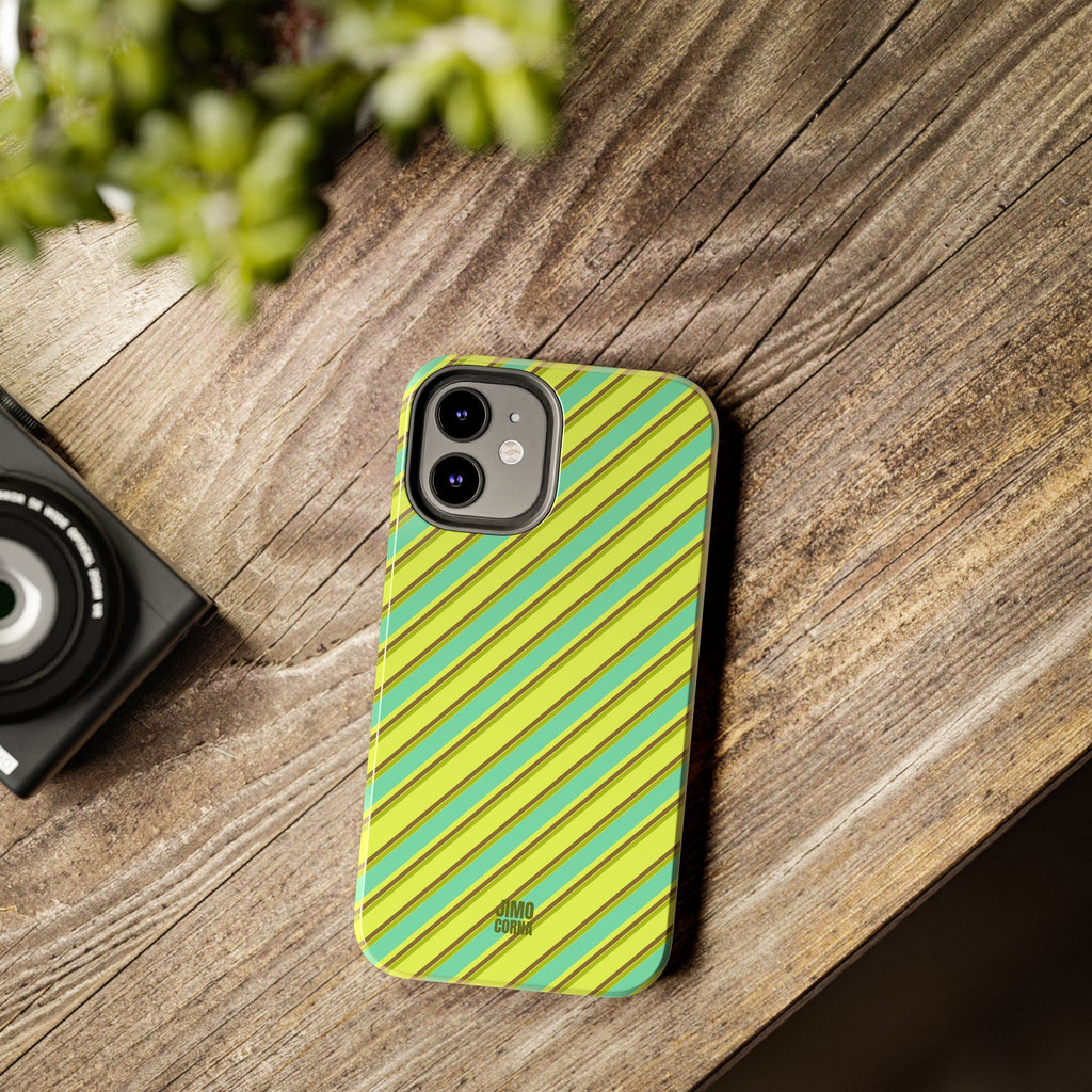Angelina Stripes | Green - iPhone Case