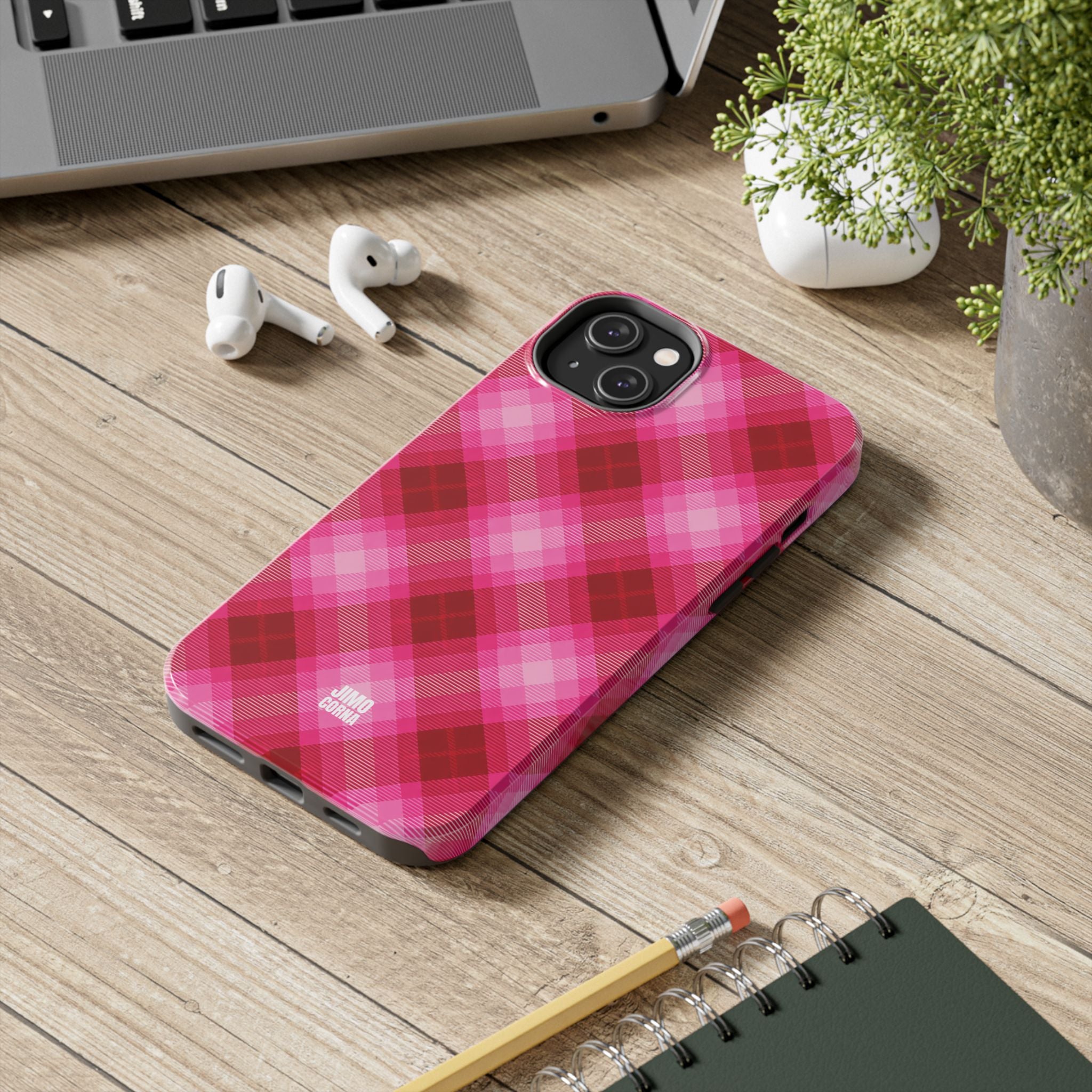 Pink Picnic Plaid iPhone Case